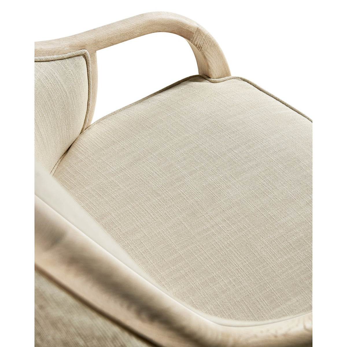 Modern Coastal Upholstered Dining Armchair - English Georgian America