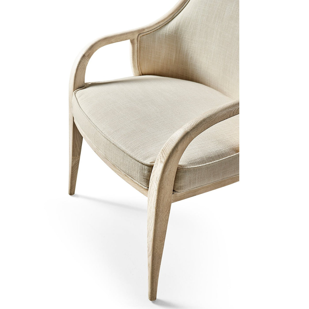 Modern Coastal Upholstered Dining Armchair - English Georgian America