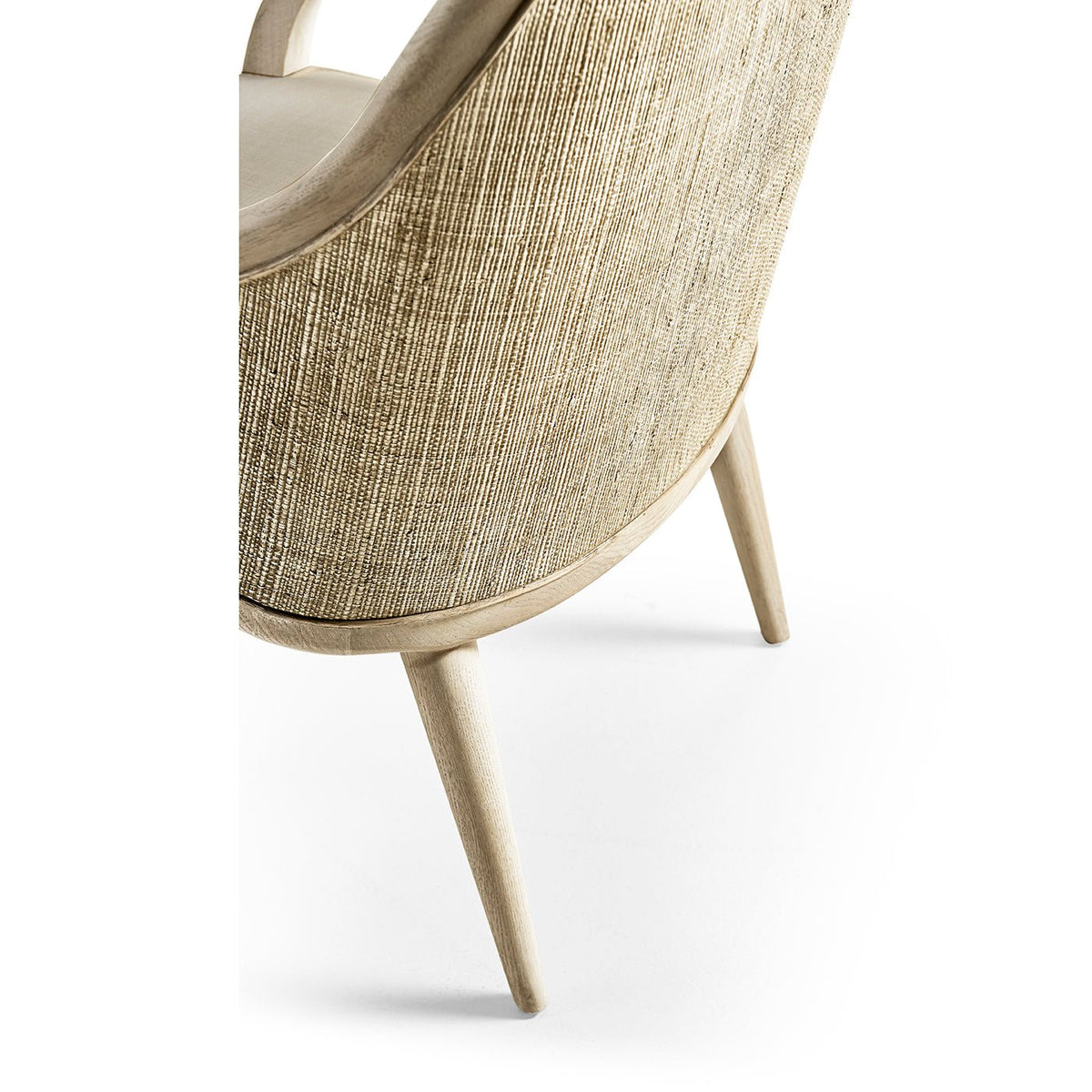 Modern Coastal Upholstered Dining Armchair - English Georgian America