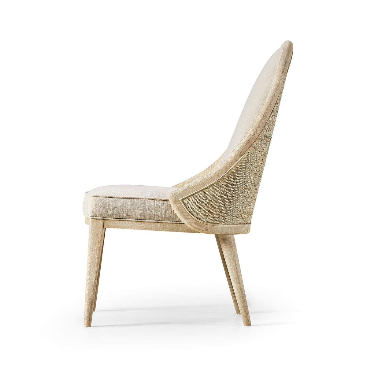 Modern Coastal Upholstered Dining Chair - English Georgian America