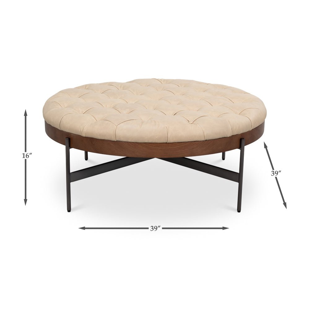 Modern Cocktail Ottoman - English Georgian America