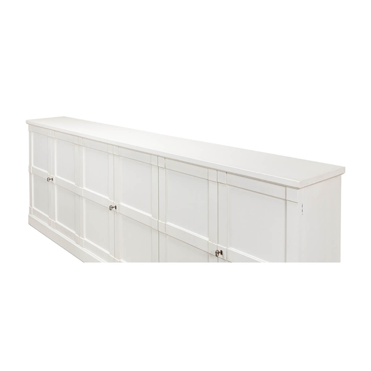 Modern Country White Painted Sideboard - English Georgian America