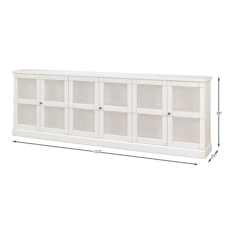 Modern Country White Painted Sideboard II - English Georgian America