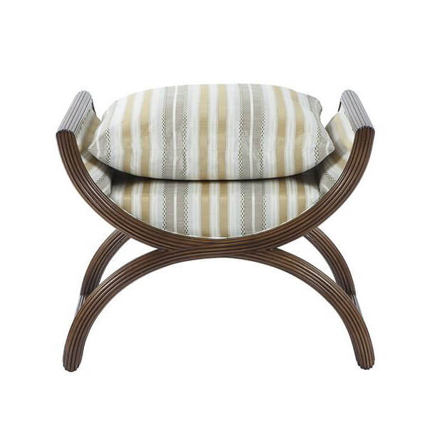 Modern Curule Stool - English Georgian America