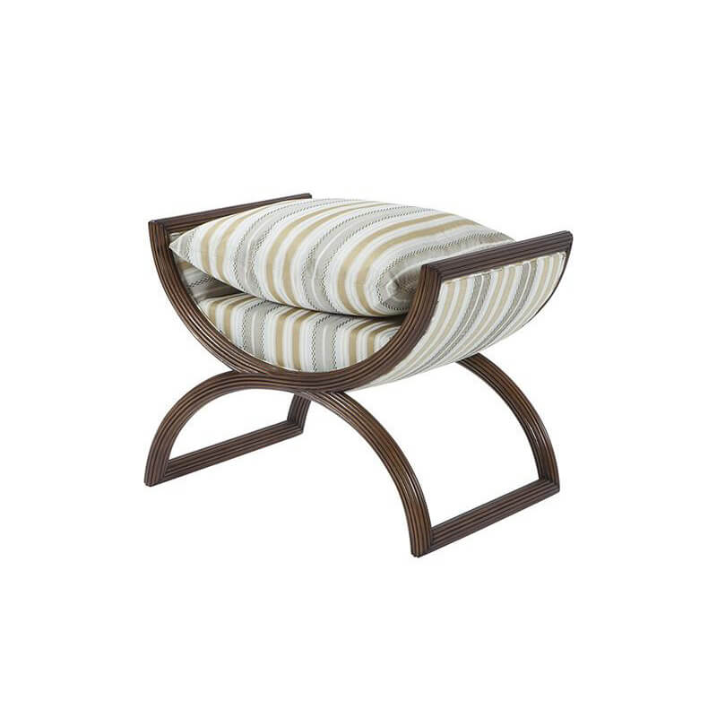 Modern Curule Stool - English Georgian America