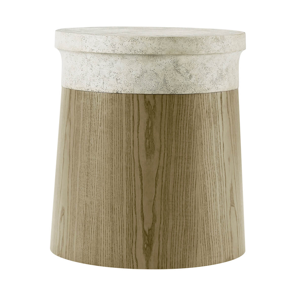 Modern Cylinder End Table - Light - English Georgian America