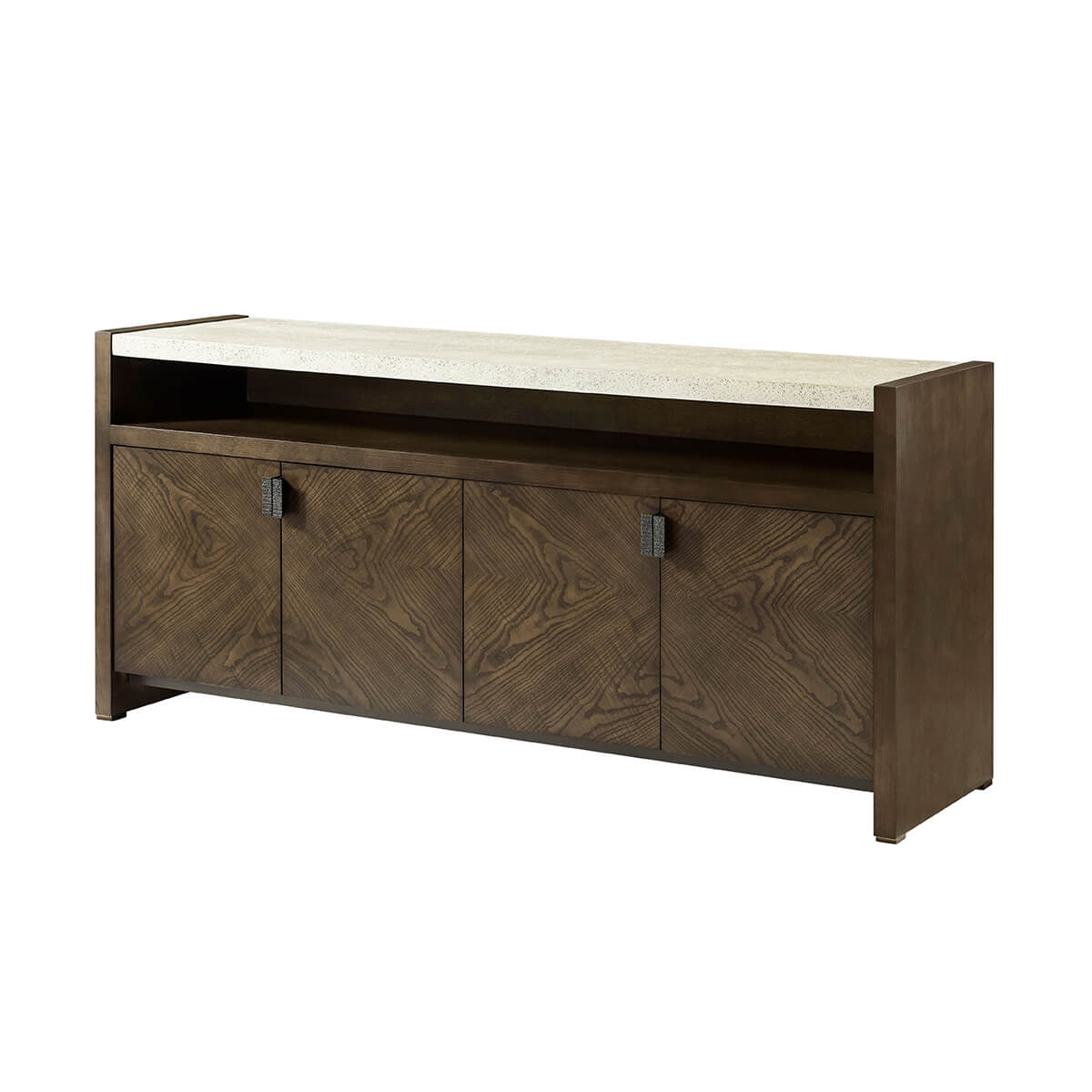 Modern Dark Ash Media Cabinet - English Georgian America