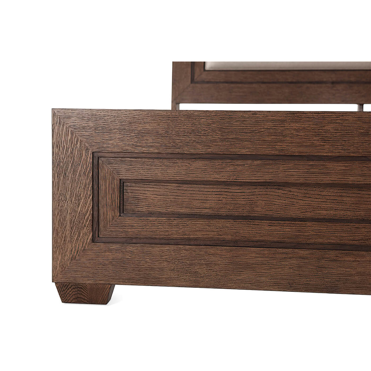 Modern Dark Oak King Size Bed - English Georgian America