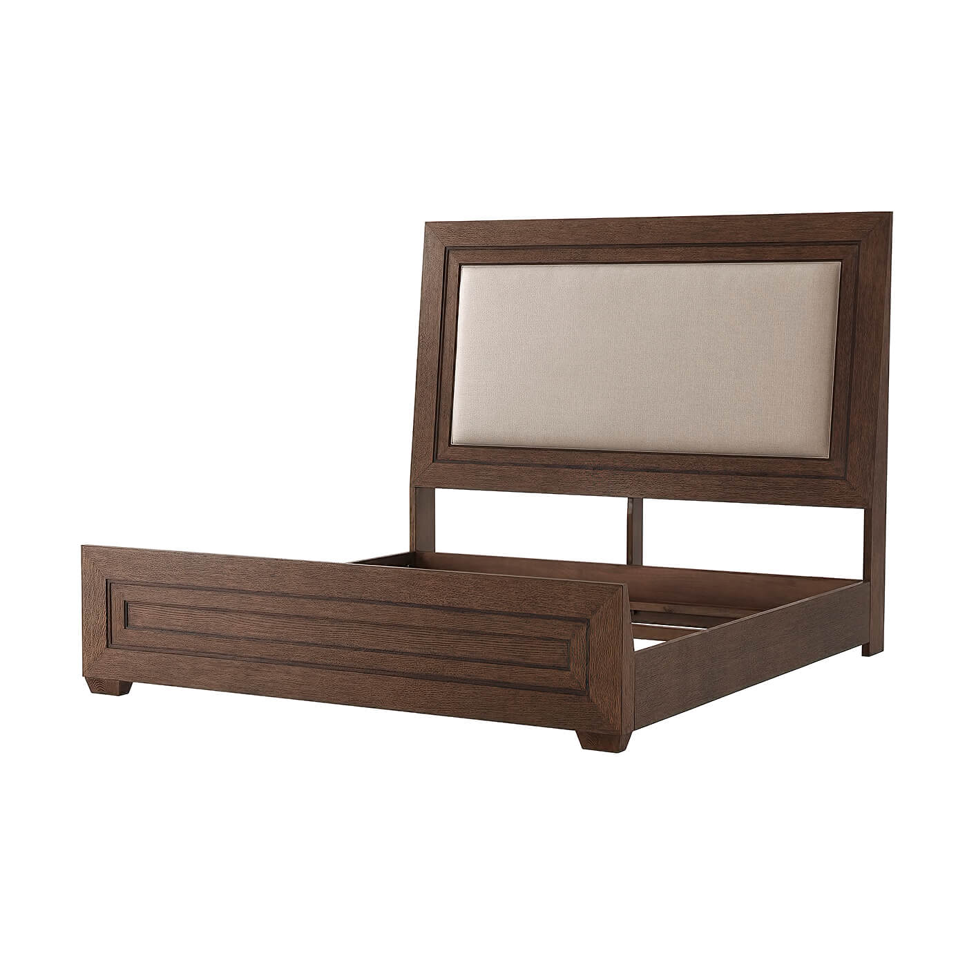 Modern Dark Oak King Size Bed - English Georgian America