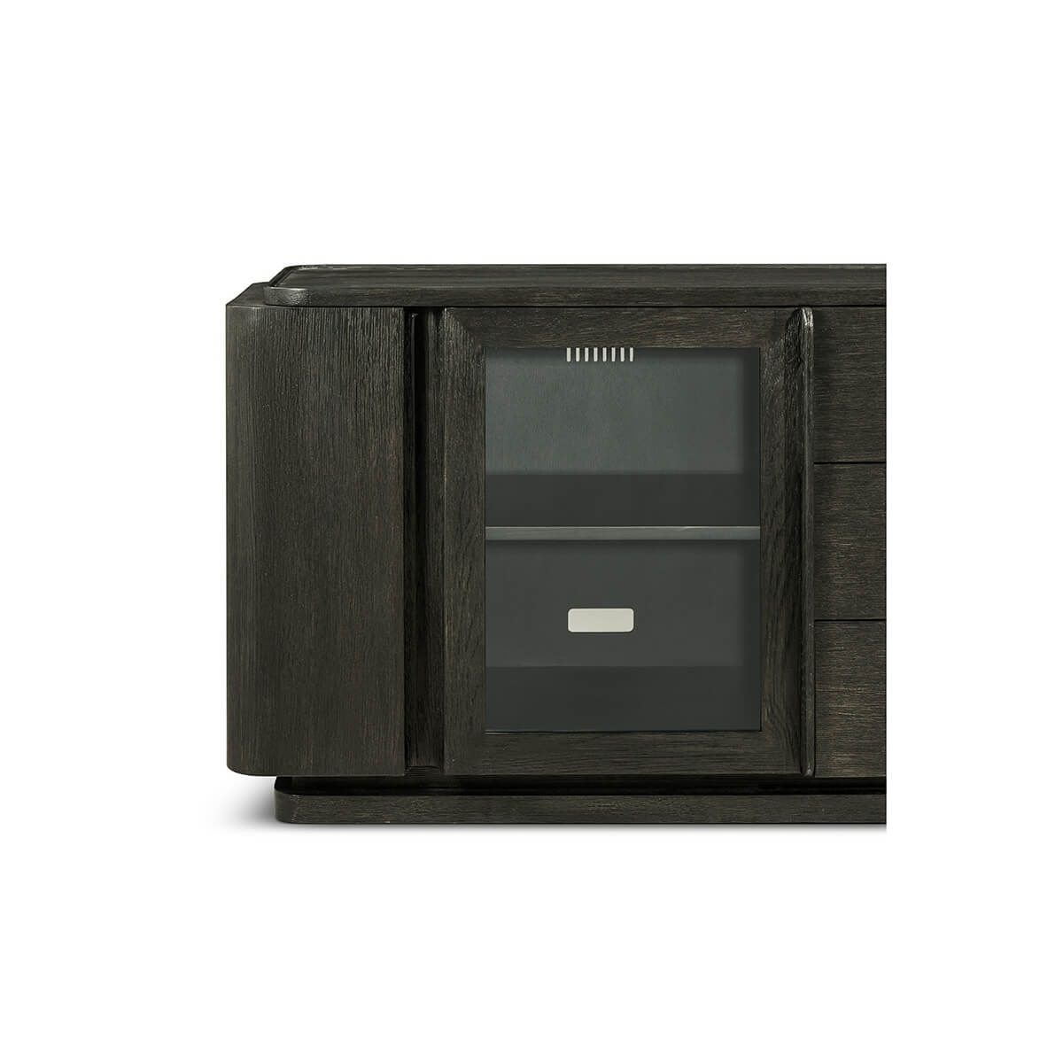 Modern Dark Oak Media Console - English Georgian America