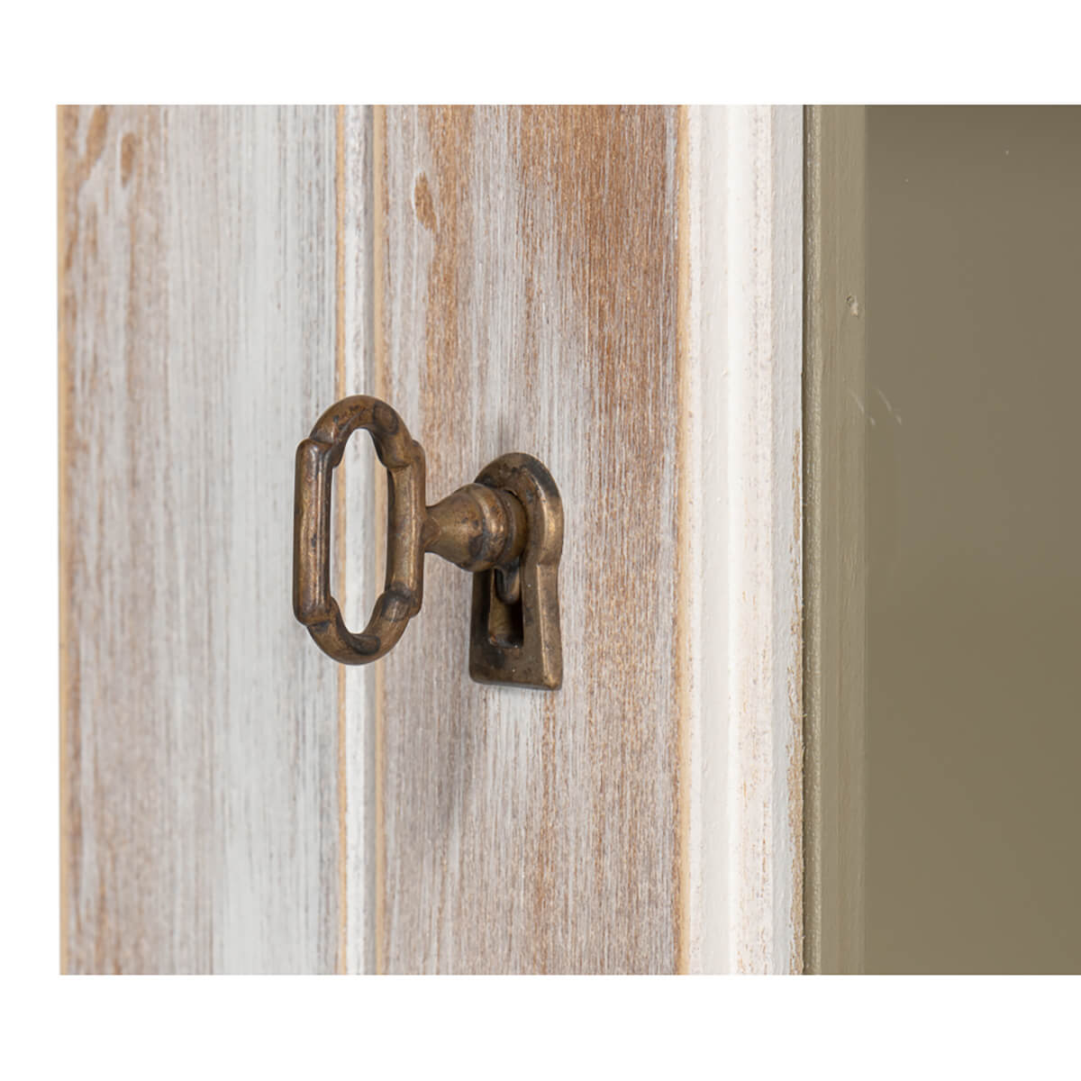 Modern Distressed Finish Hutch - English Georgian America