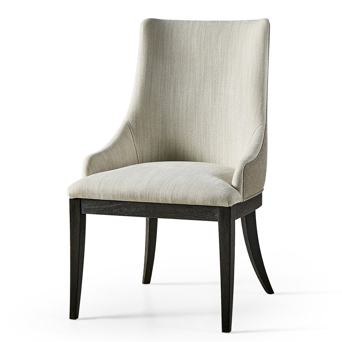 Modern English Upholstered Side Chair - Ebonized - English Georgian America