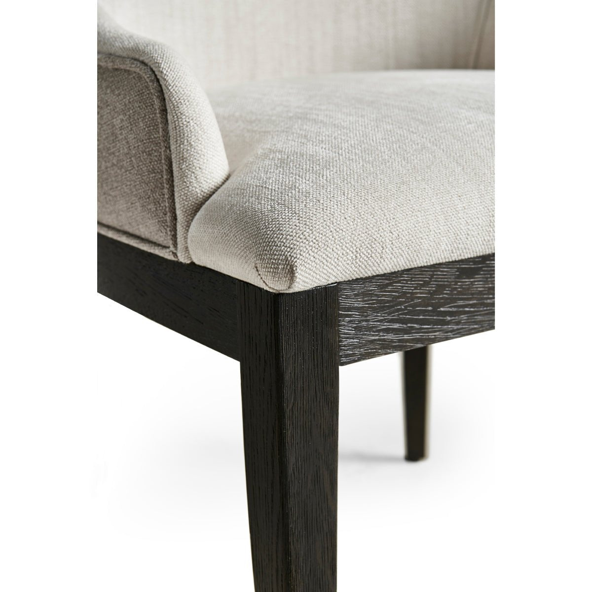 Modern English Upholstered Side Chair - Ebonized - English Georgian America