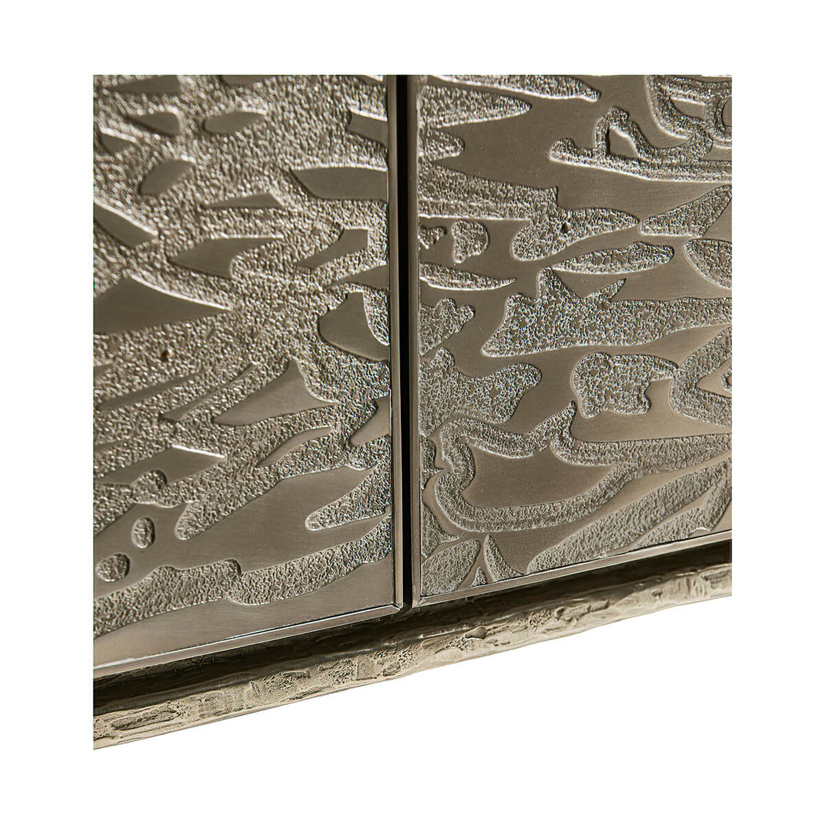 Modern Etched Brass Flowing Cabinet - English Georgian America