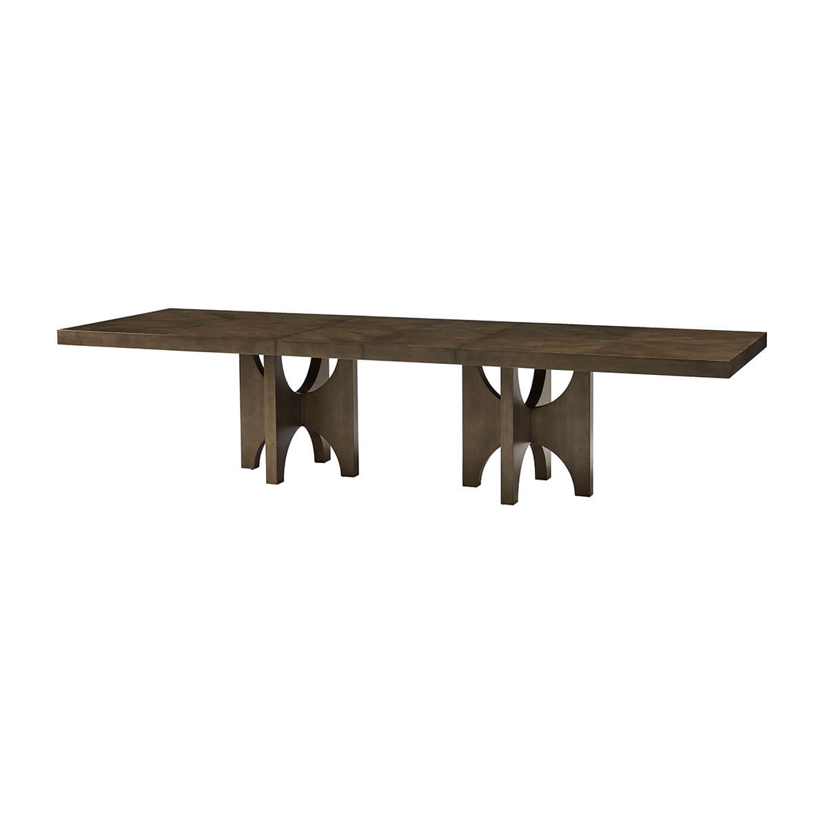 Modern Extending Dark Ash Dining Table - English Georgian America