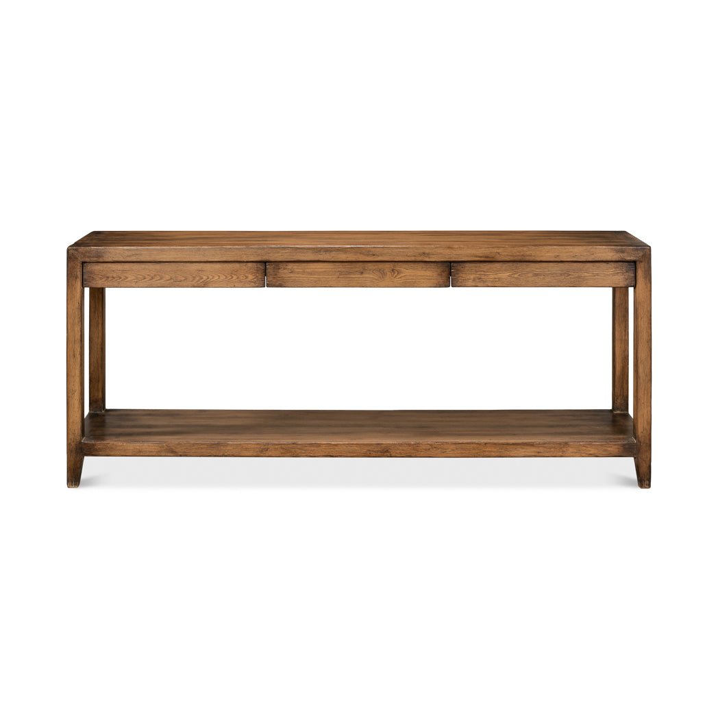 Modern Farmhouse Console Table - Walnut Finish - English Georgian America