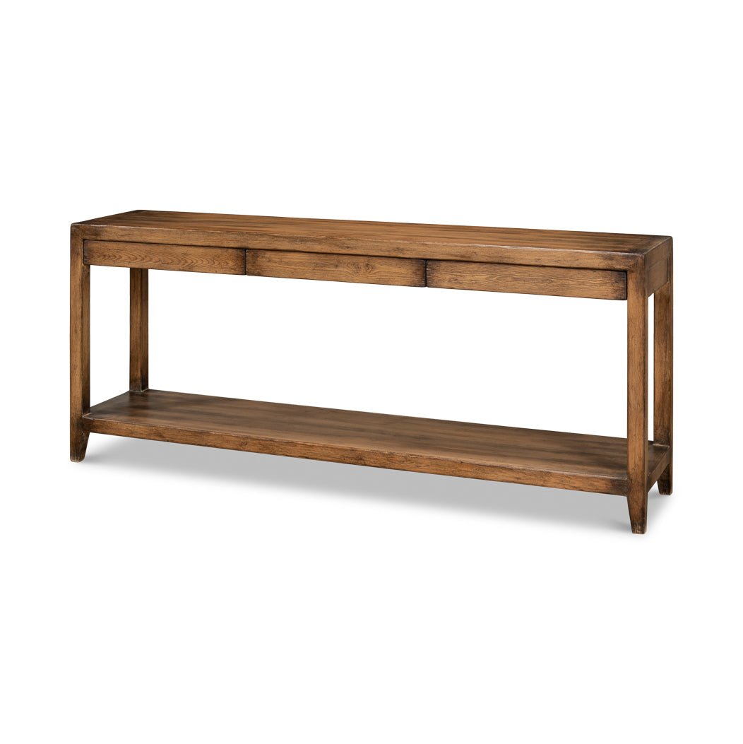 Modern Farmhouse Console Table - Walnut Finish - English Georgian America