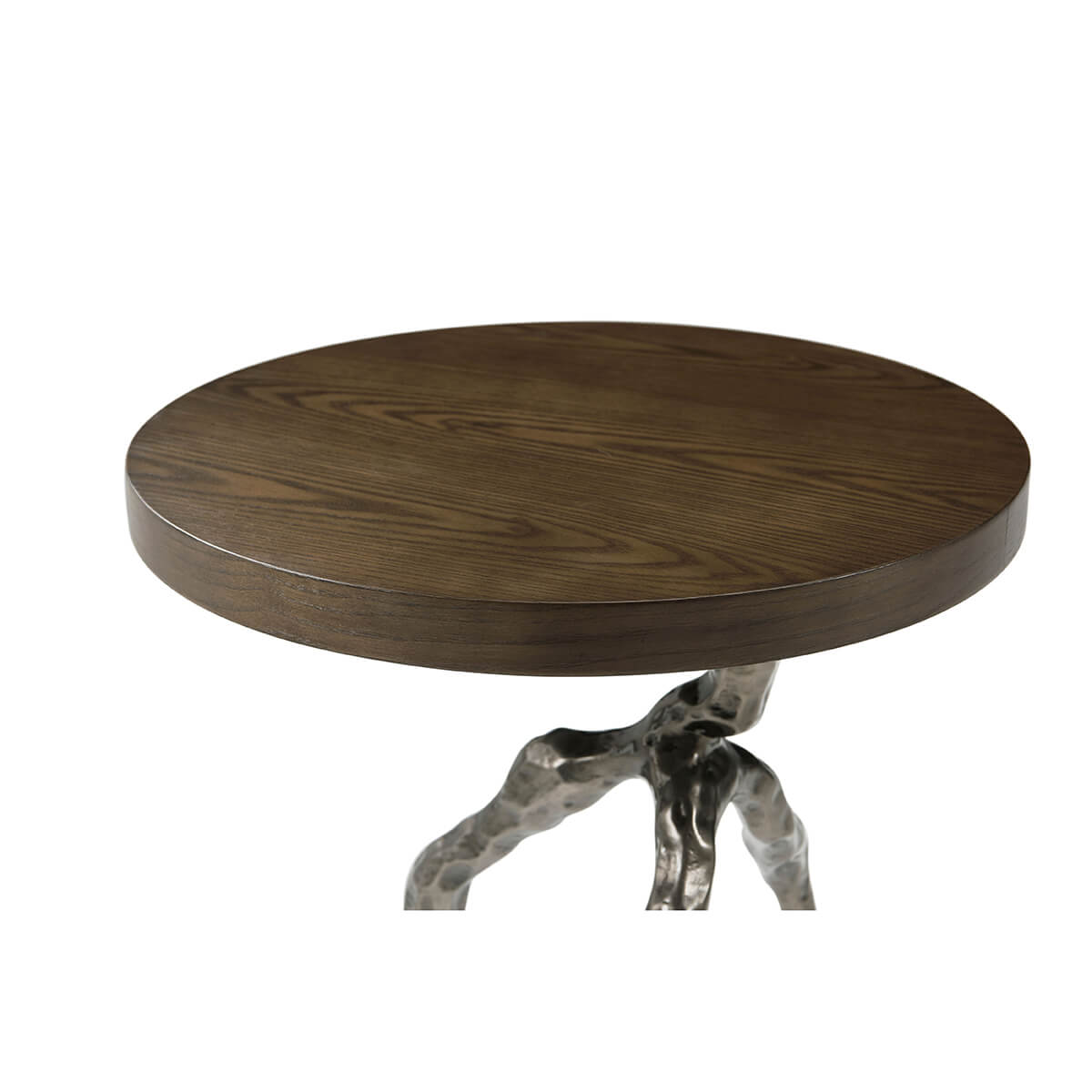 Modern Faux Bois Accent Table - Earth Finish - English Georgian America