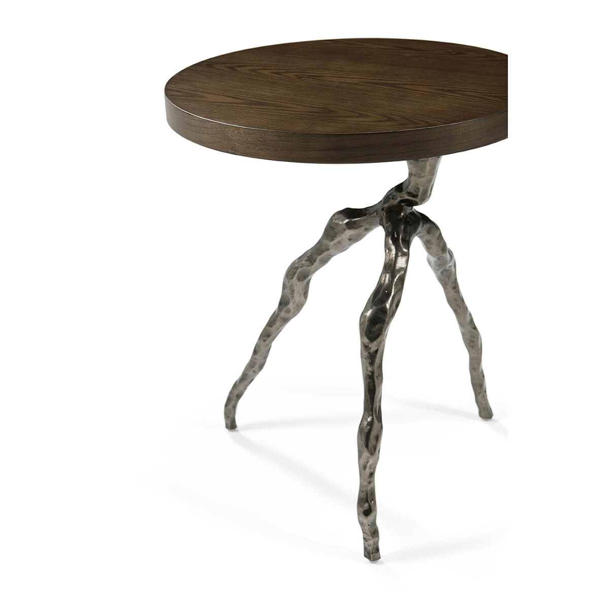 Modern Faux Bois Accent Table - Earth Finish - English Georgian America