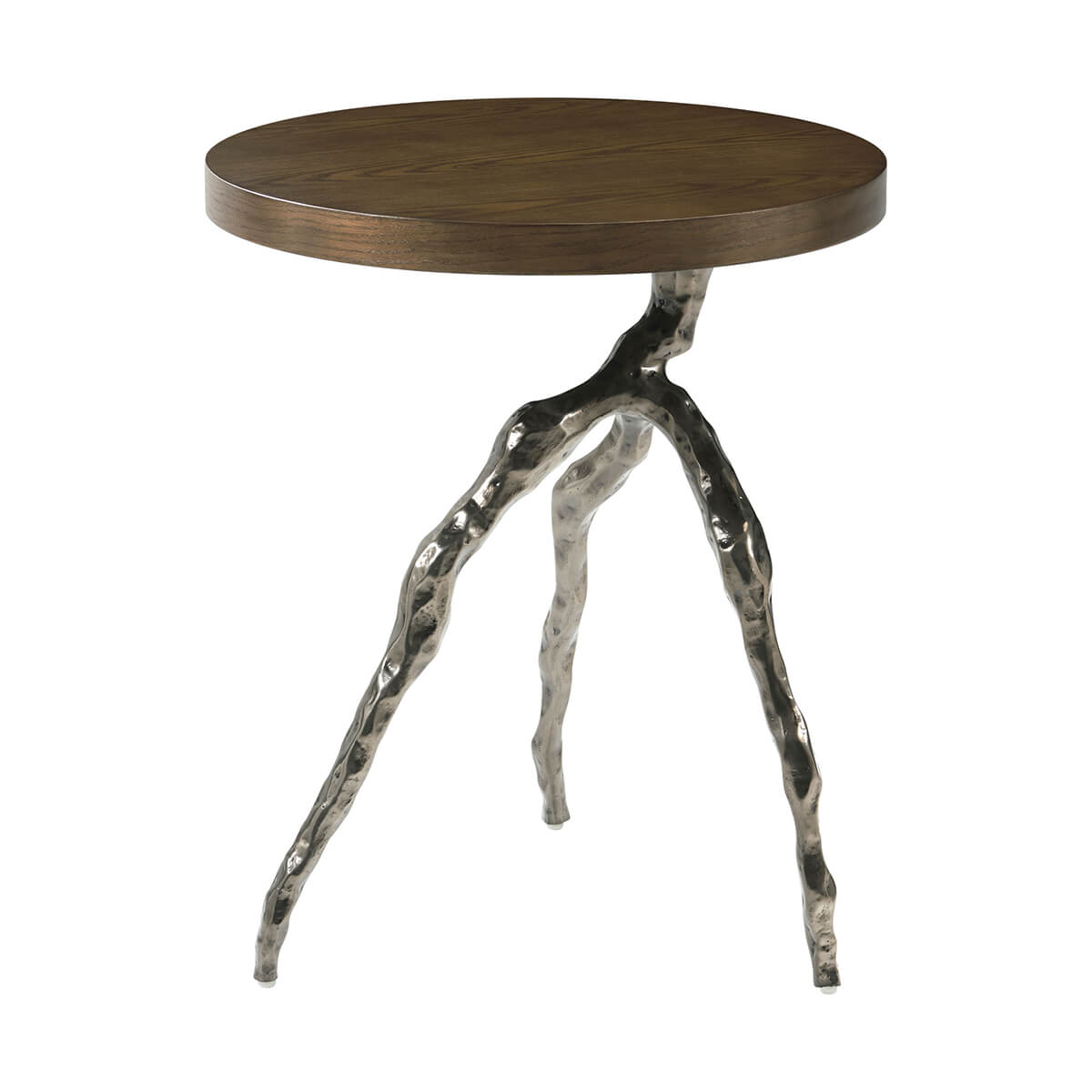 Modern Faux Bois Accent Table - Earth Finish - English Georgian America
