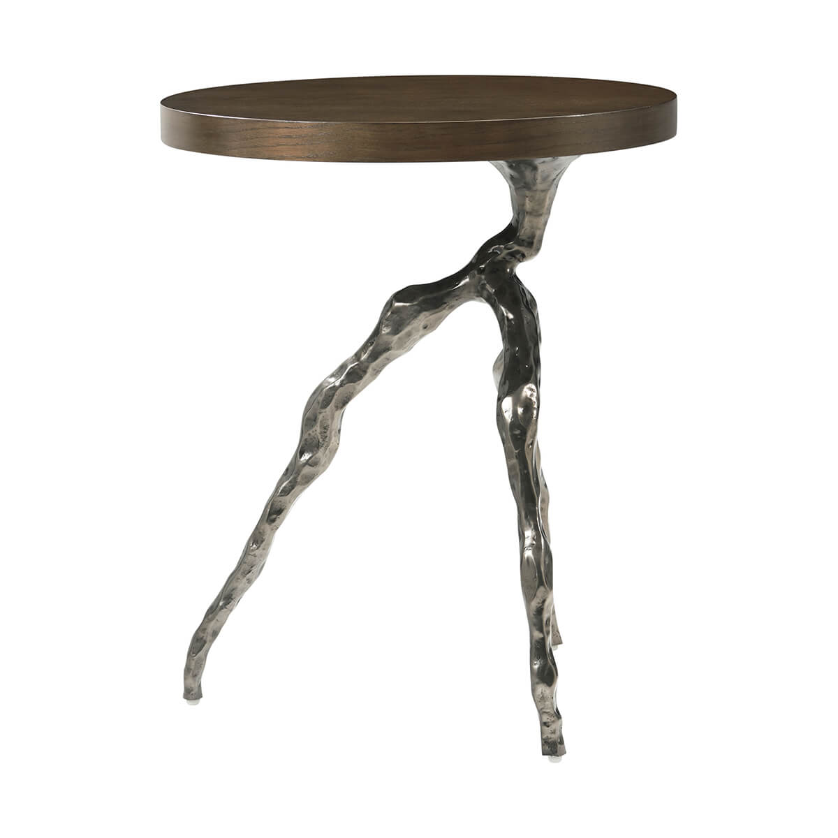 Modern Faux Bois Accent Table - Earth Finish - English Georgian America