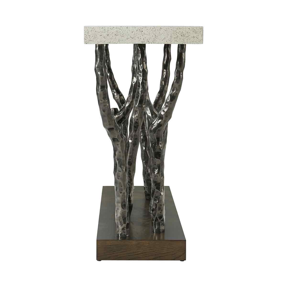 Modern Faux Bois Console Table - Dark - English Georgian America