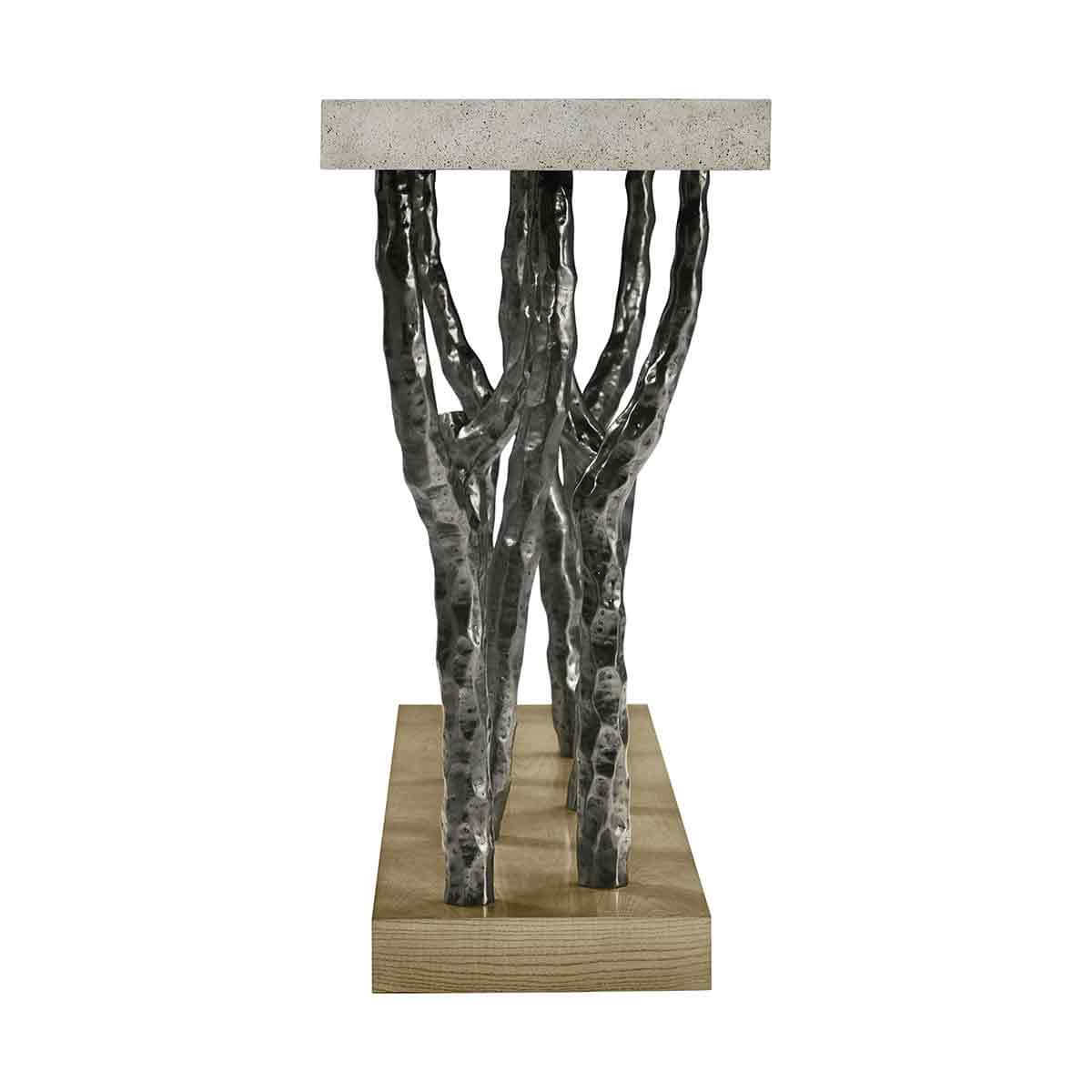 Modern Faux Bois Console Table - Light - English Georgian America