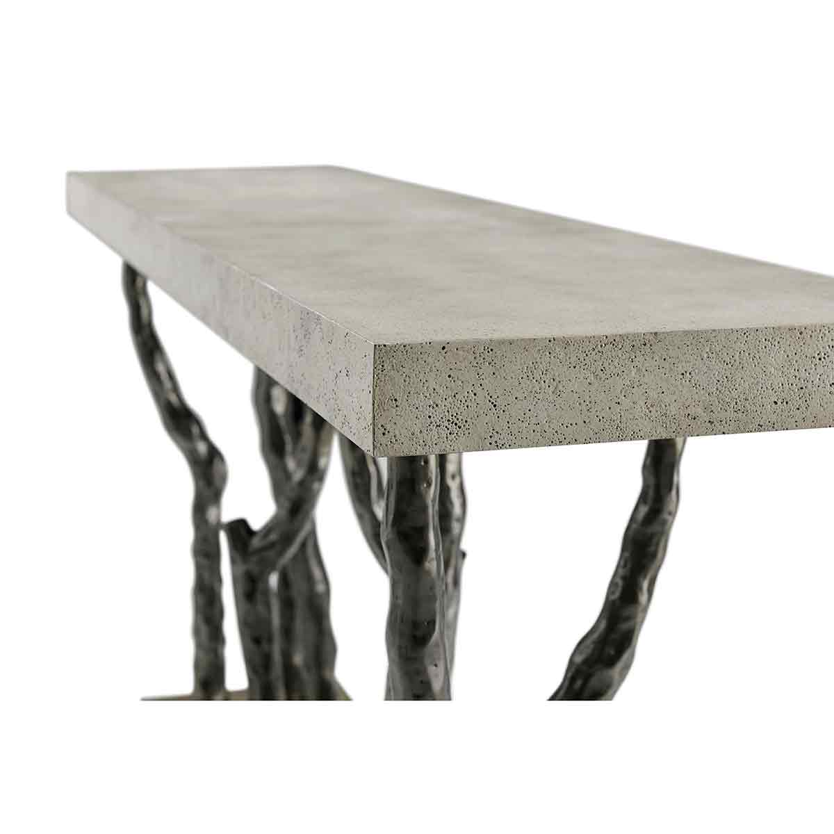 Modern Faux Bois Console Table - Light - English Georgian America