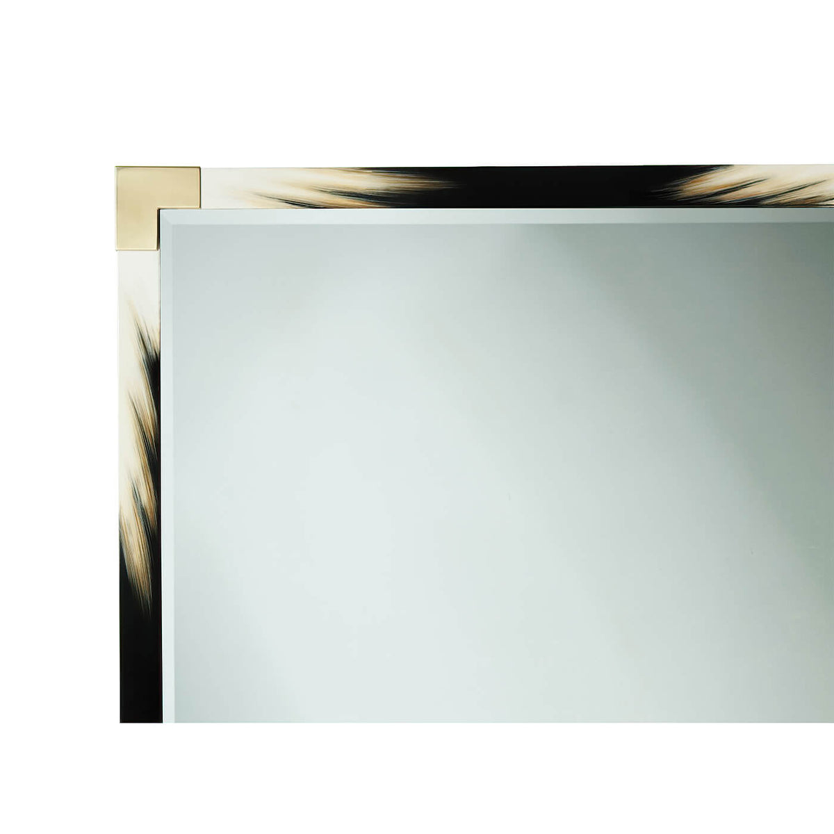Modern Faux Horn Mirror - English Georgian America