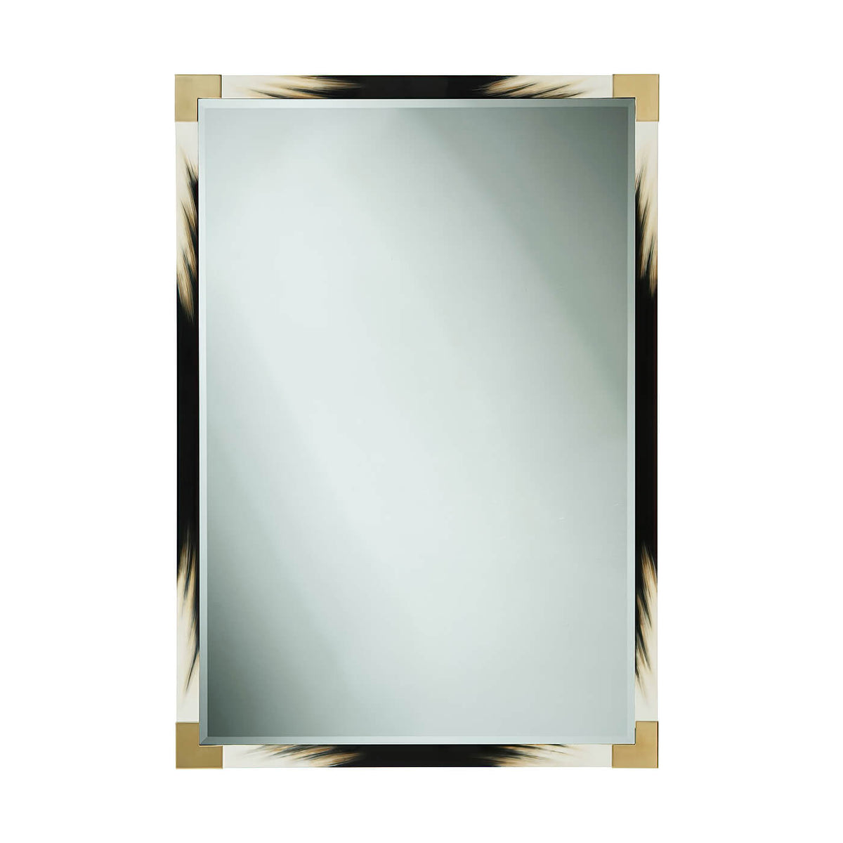 Modern Faux Horn Mirror - English Georgian America