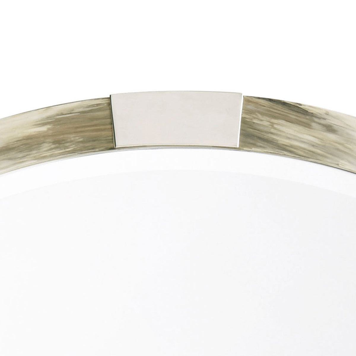 Modern Faux Horn Round Mirror - English Georgian America