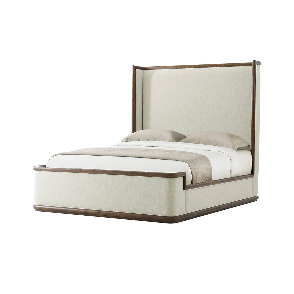 Modern Framed and Upholstered Bed - English Georgian America