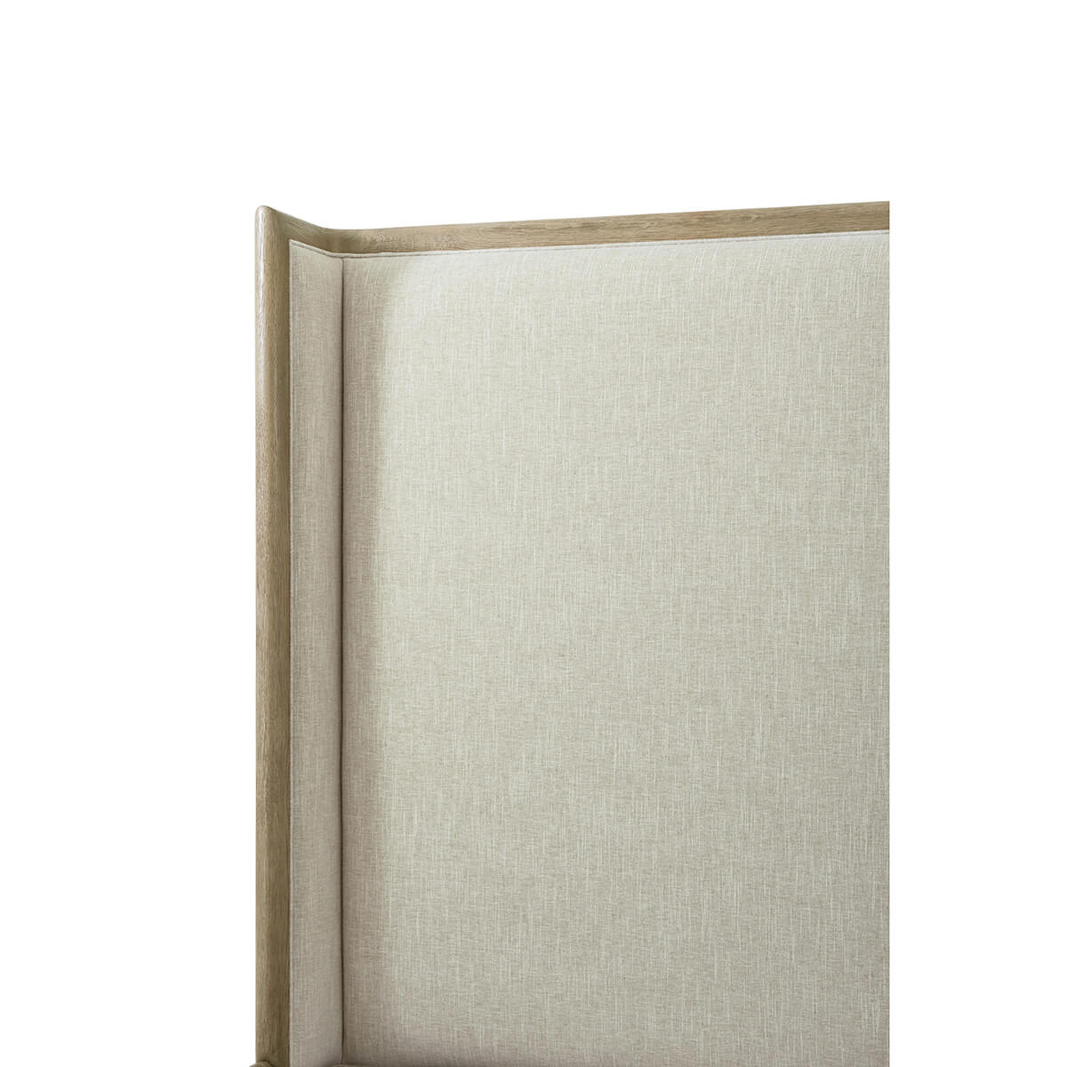 Modern Framed and Upholstered Bed - Light Oak - English Georgian America