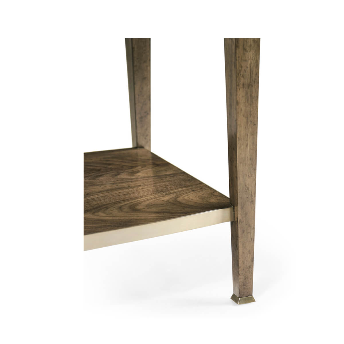 Modern French Marble Top Walnut Nightstands - English Georgian America