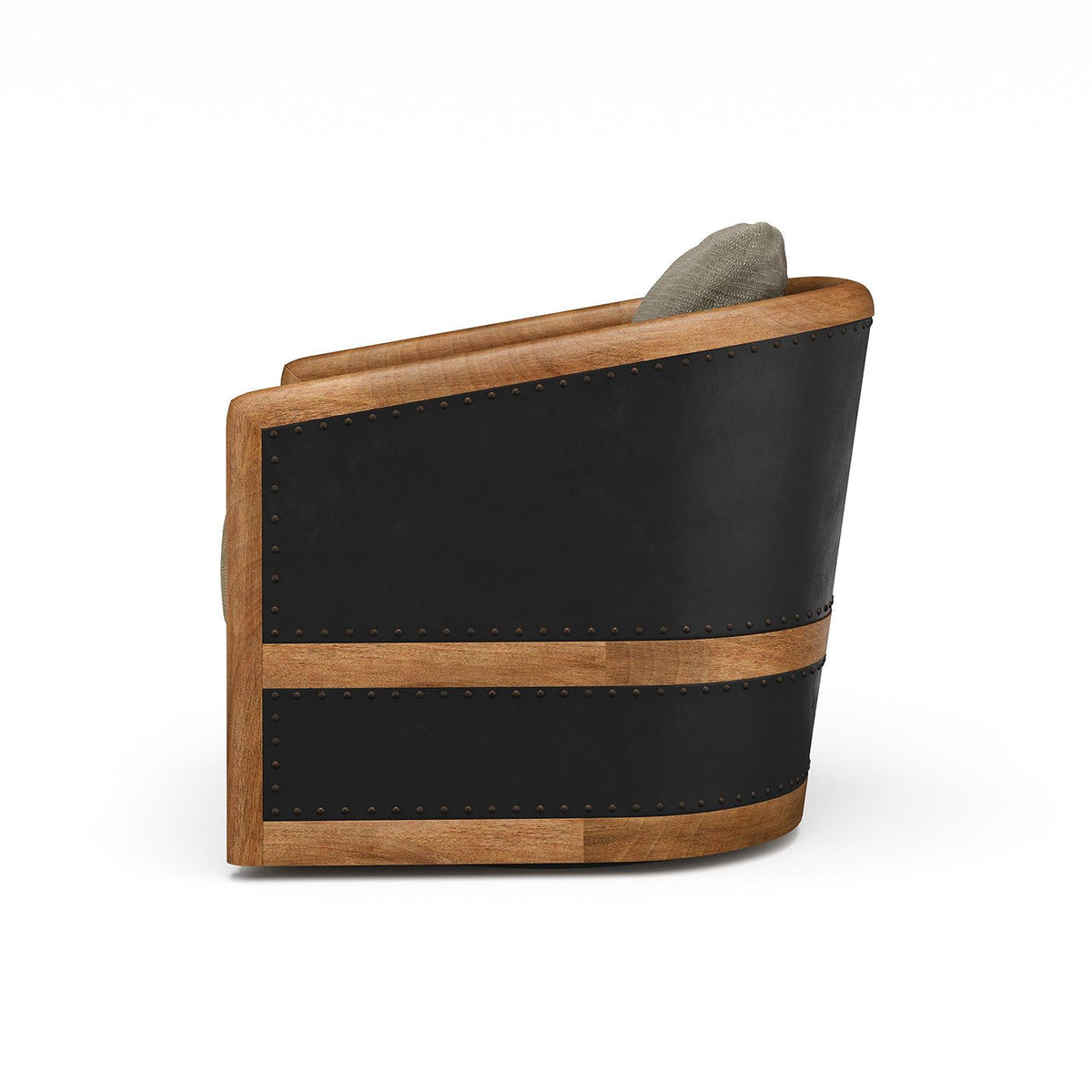 Modern French Swivel Armchair - Sand - English Georgian America