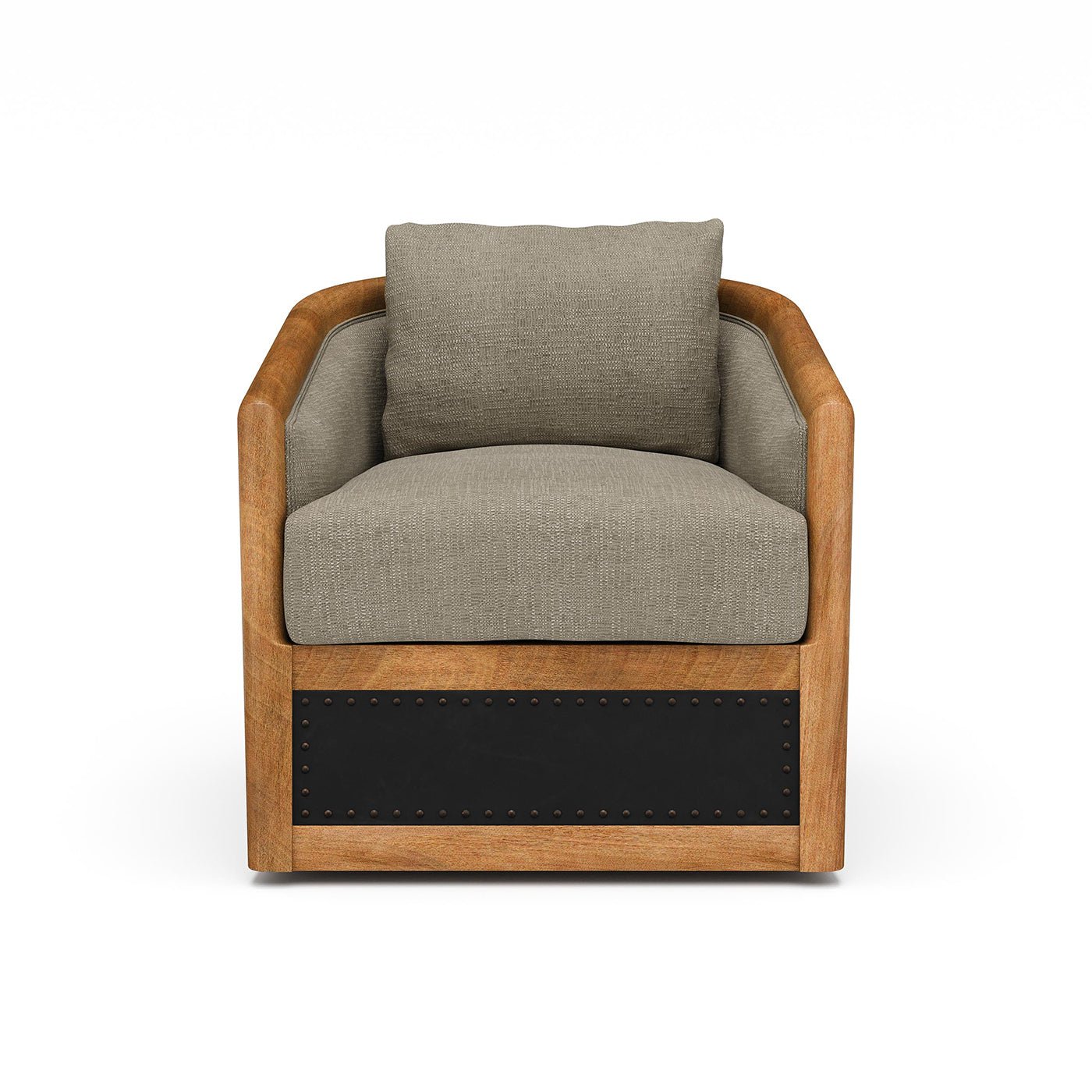 Modern French Swivel Armchair - Sand - English Georgian America