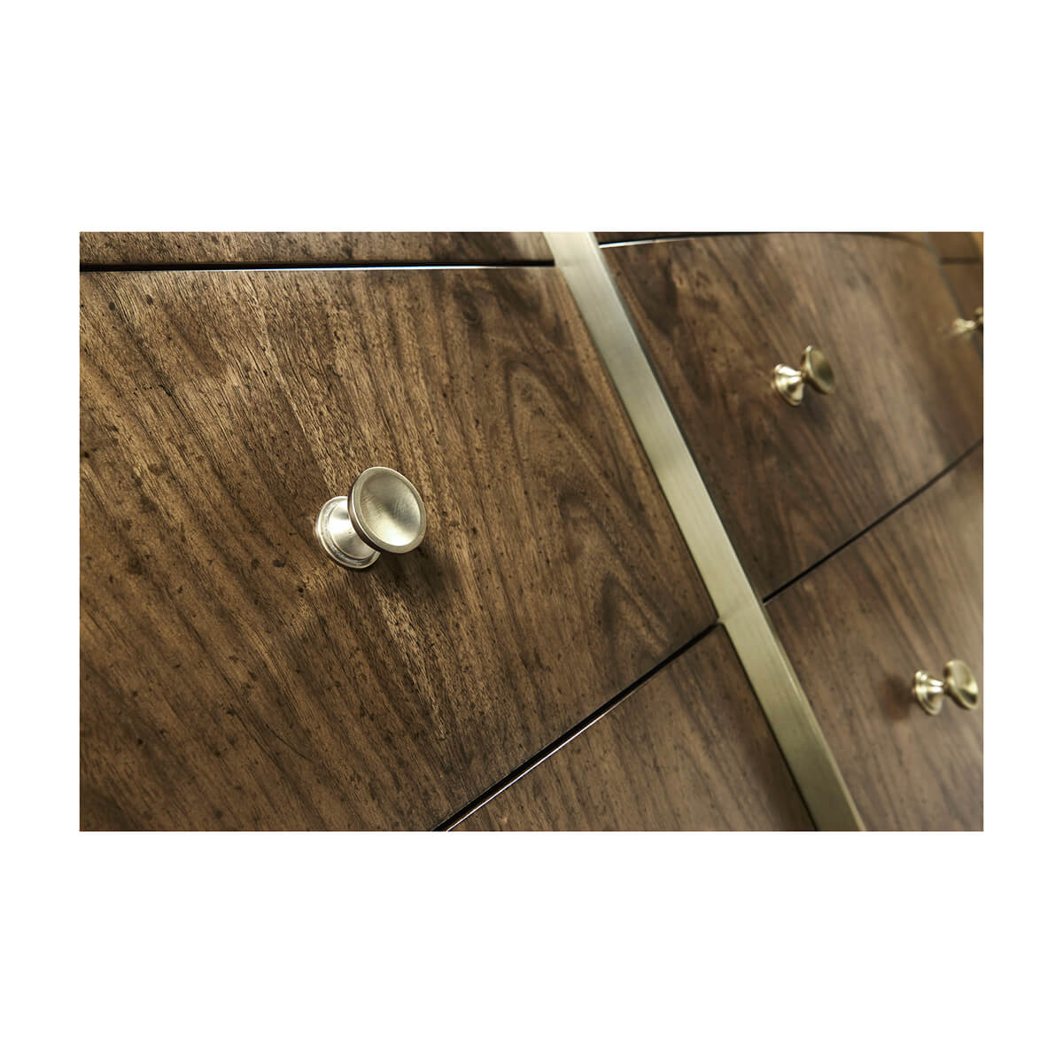 Modern French Walnut Dresser - English Georgian America