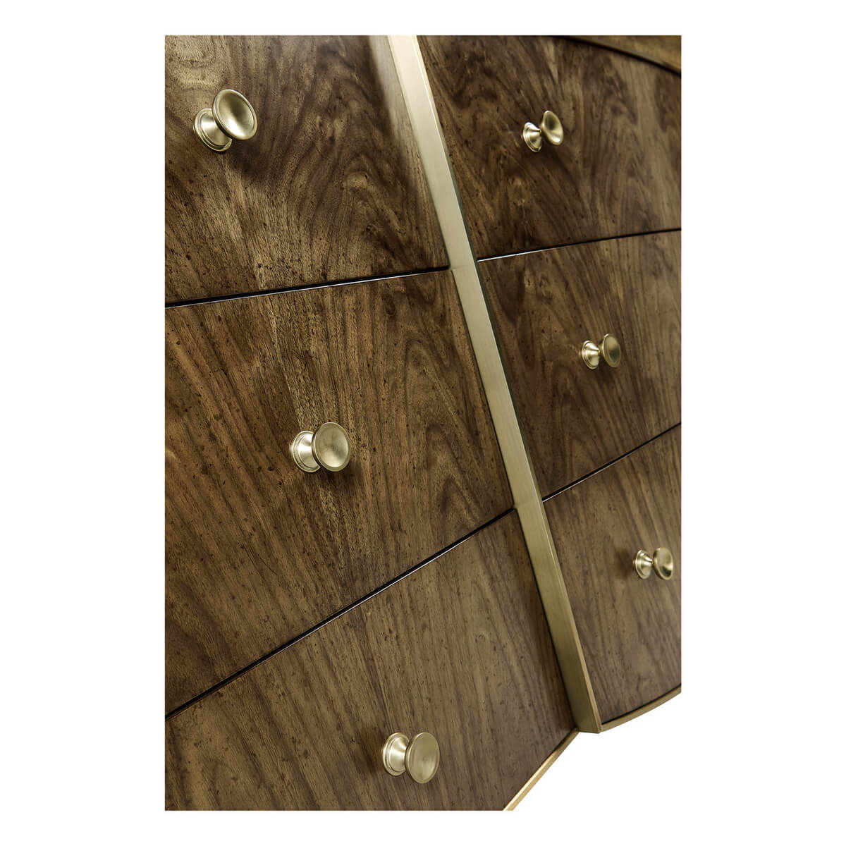 Modern French Walnut Dresser - English Georgian America