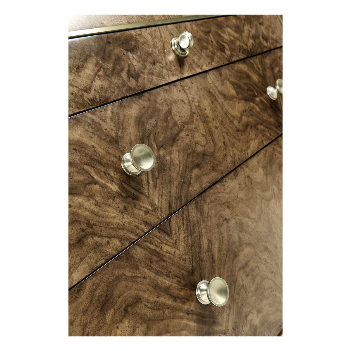 Modern French Walnut Nightstands - English Georgian America