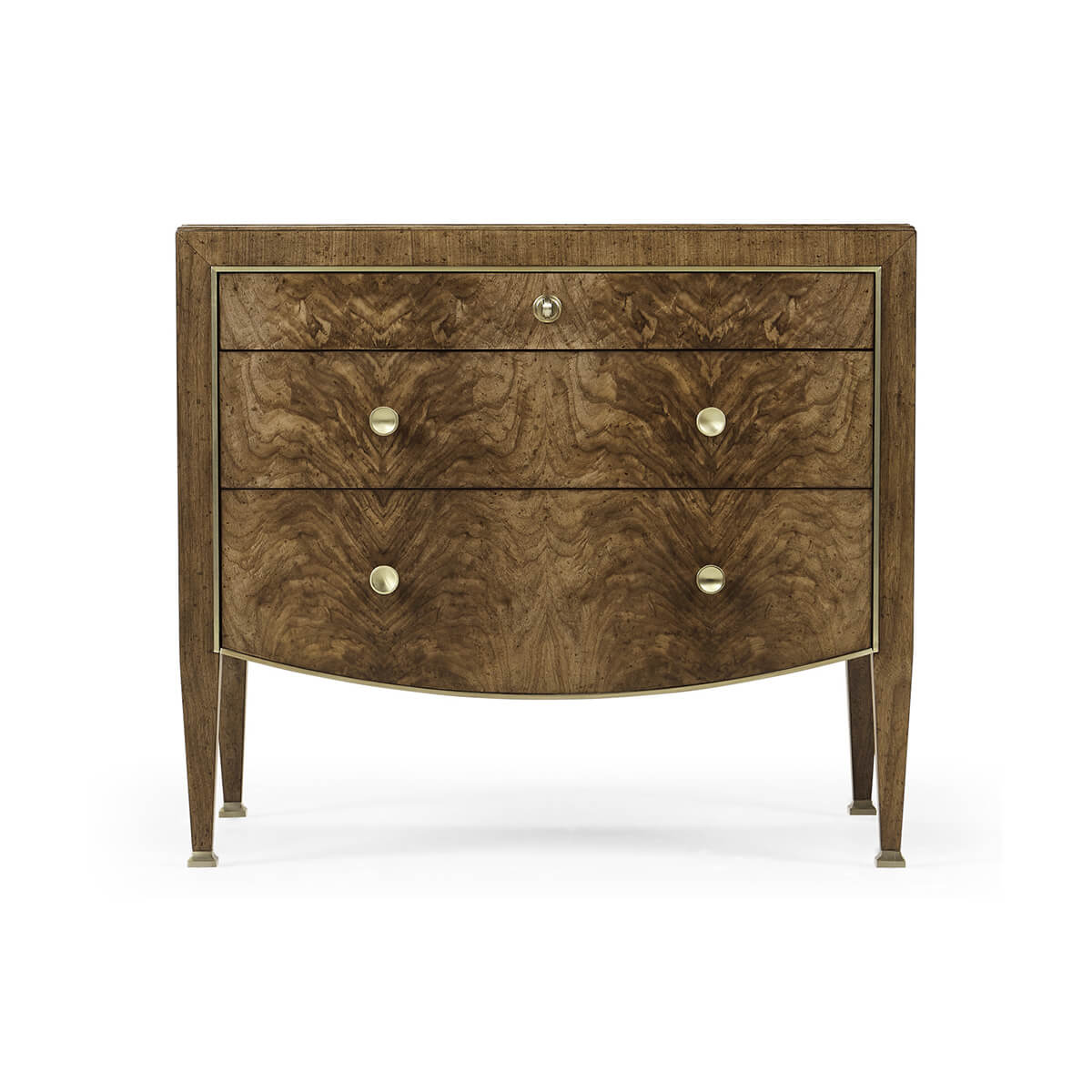 Modern French Walnut Nightstands - English Georgian America