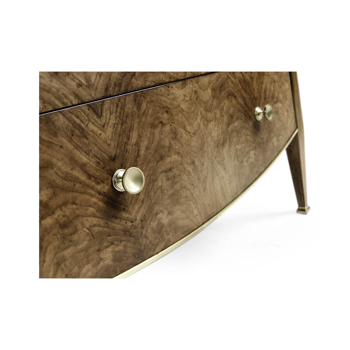 Modern French Walnut Nightstands - English Georgian America