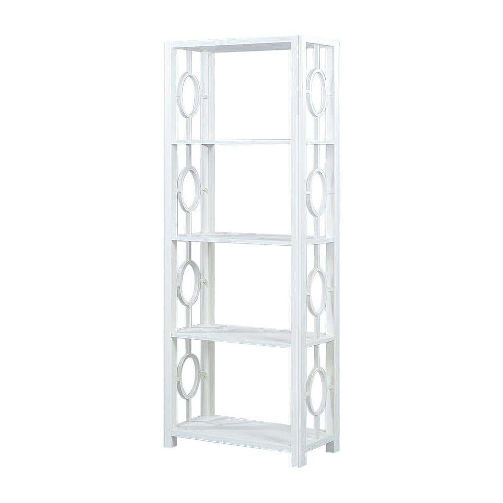 Modern Fretwork Etagere - White Lacquer - English Georgian America