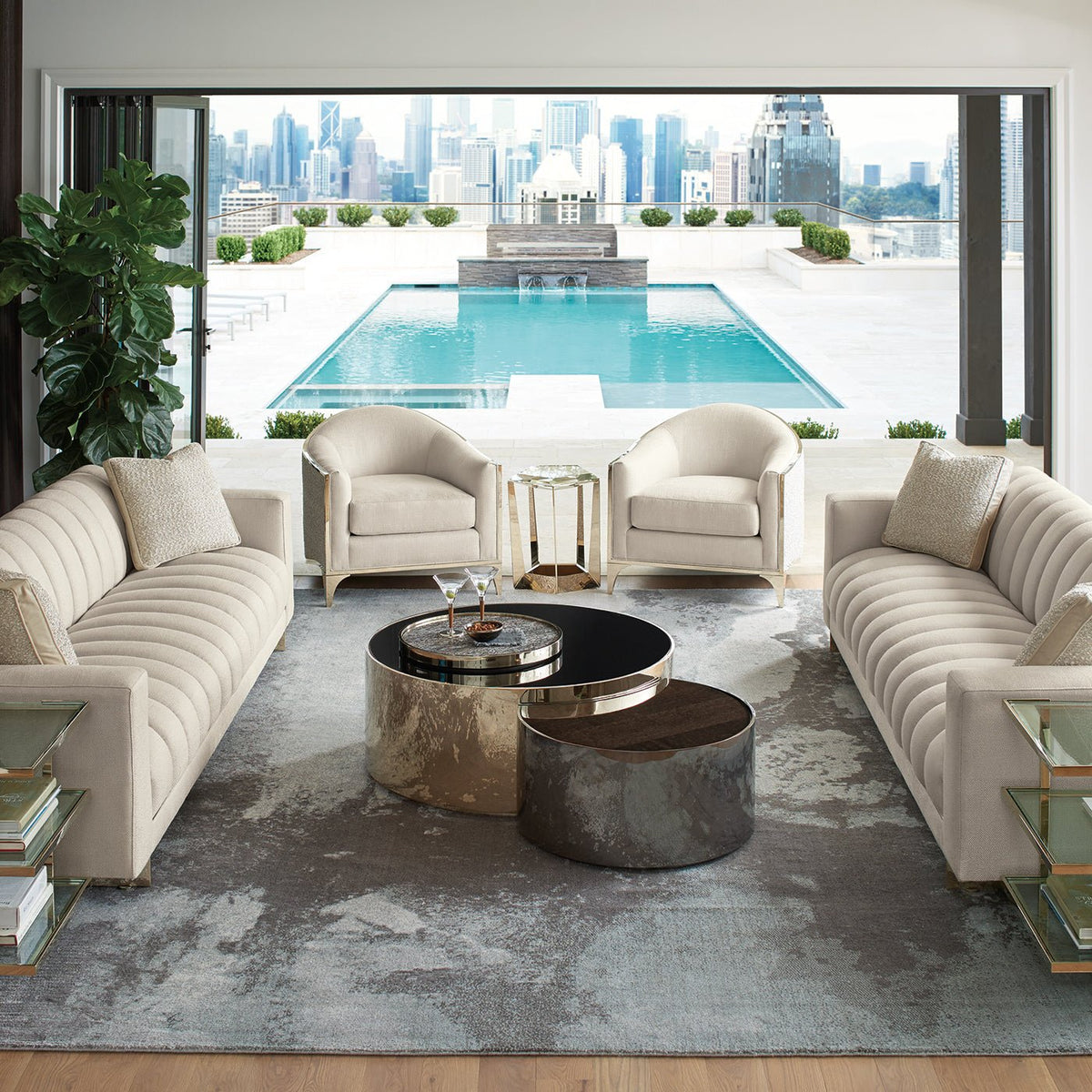 Modern Gem Accent Table - English Georgian America