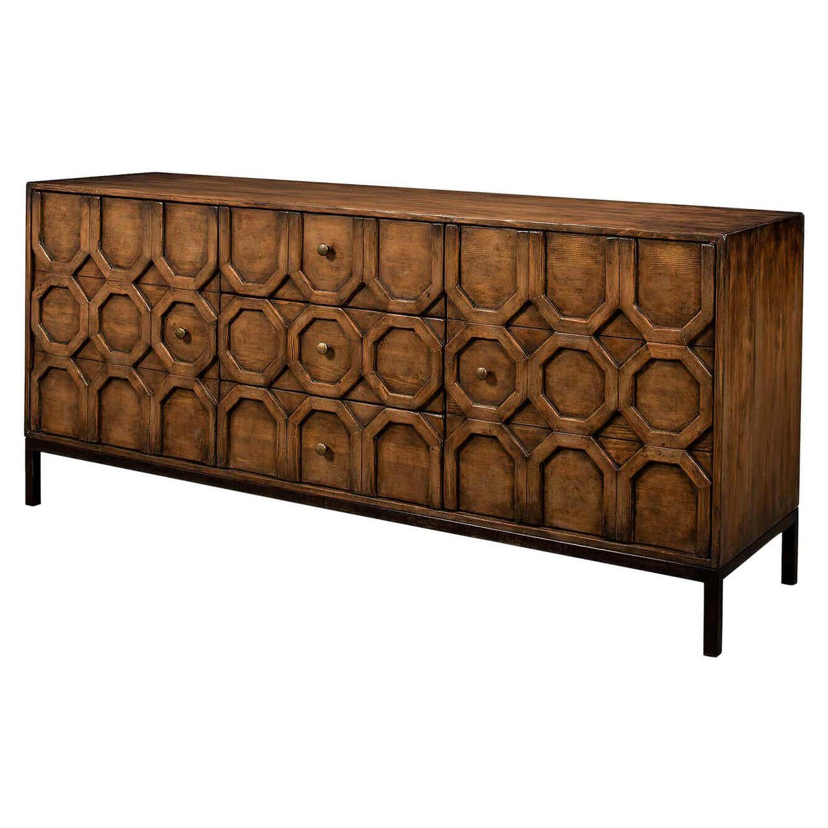 Modern Geometric Sideboard - English Georgian America