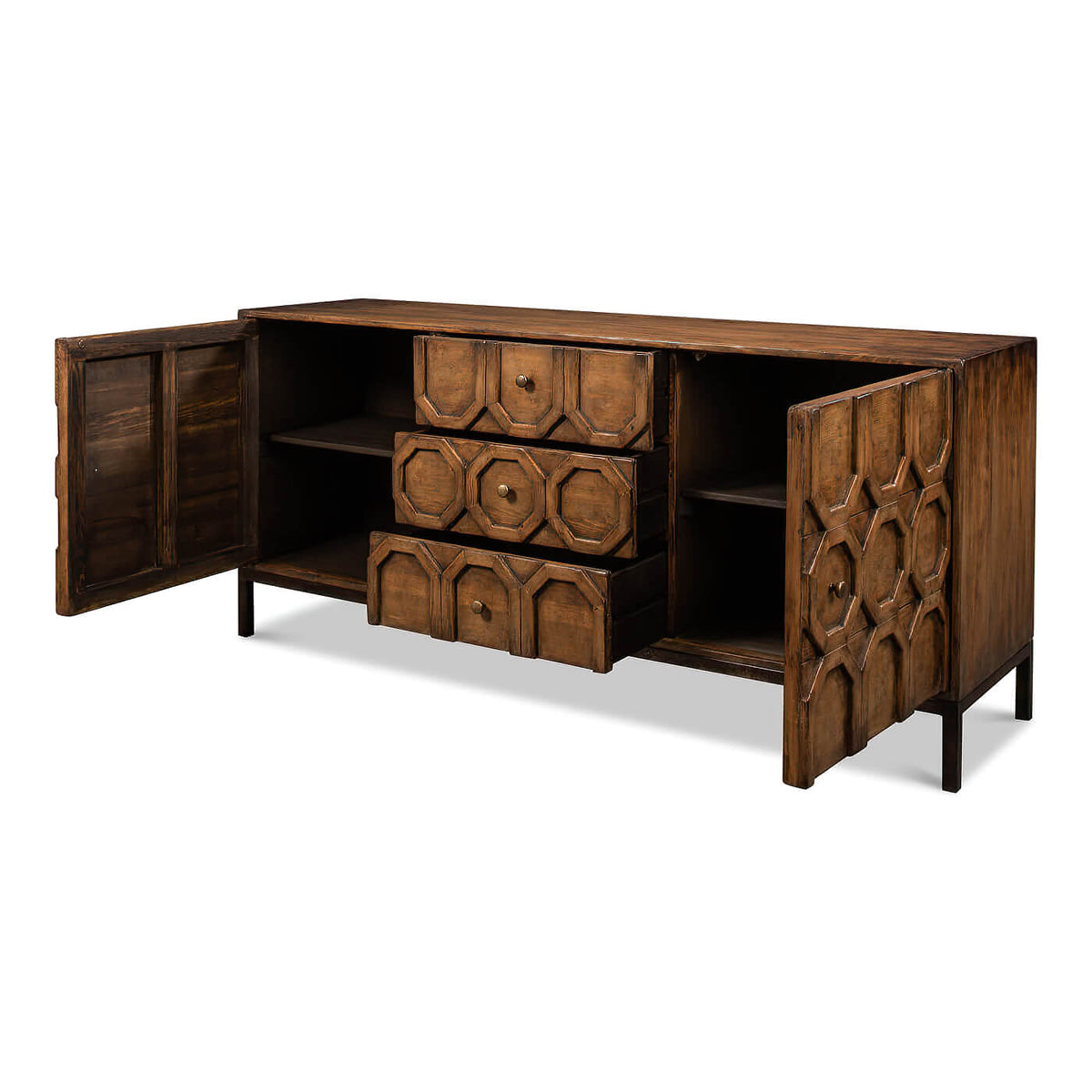 Modern Geometric Sideboard - English Georgian America