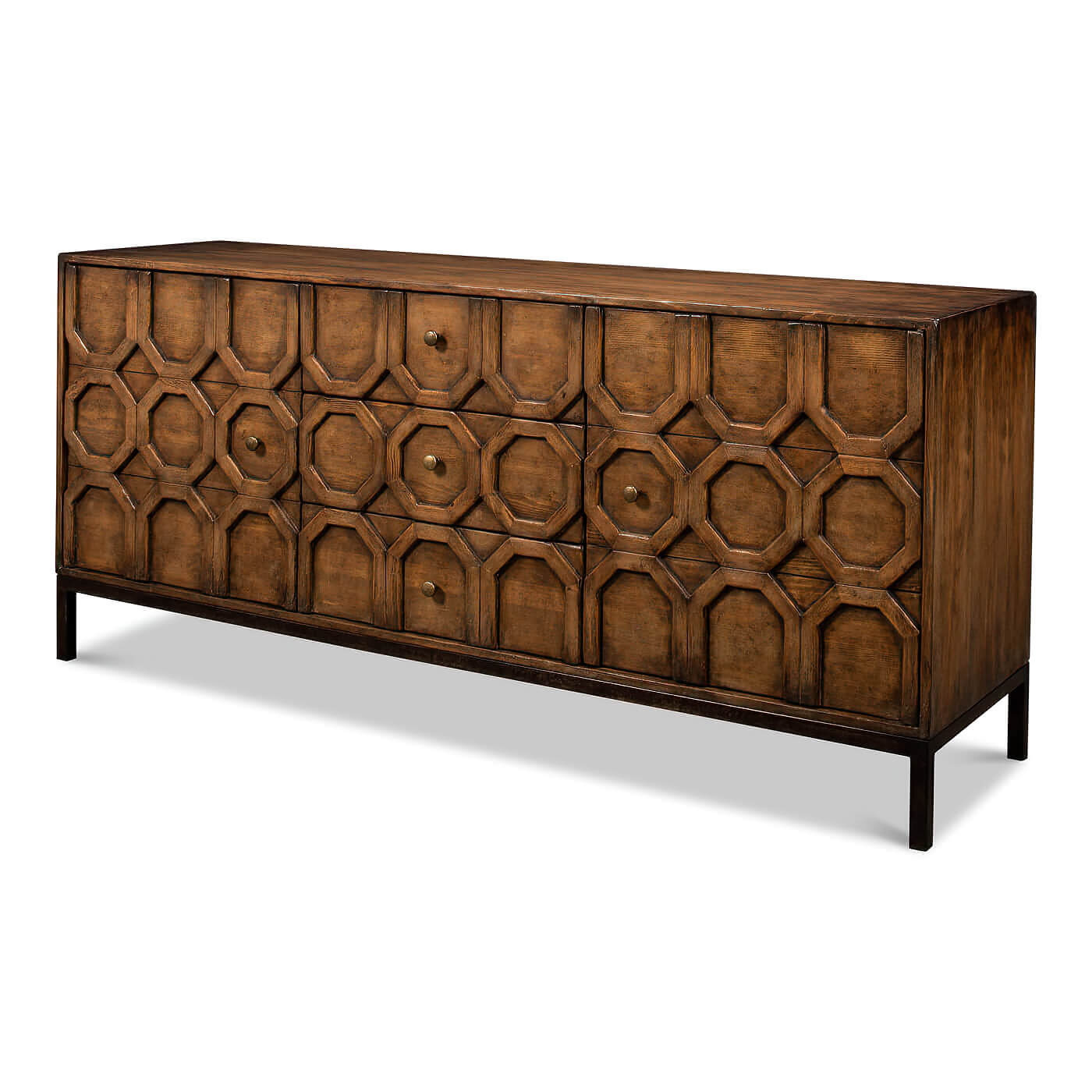 Modern Geometric Sideboard - English Georgian America