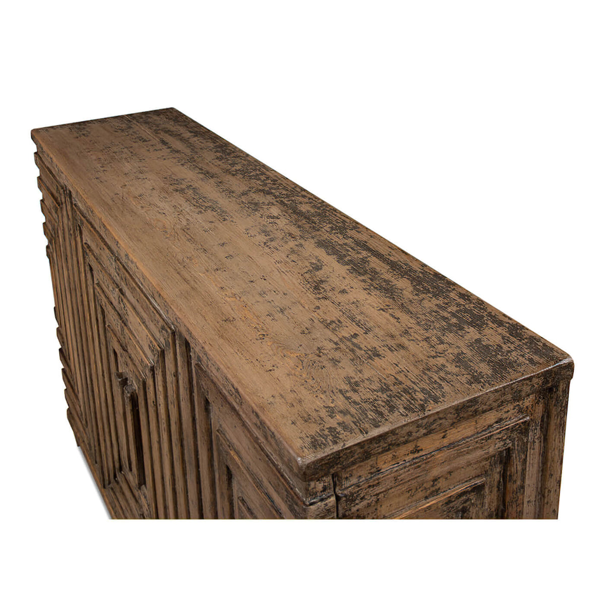 Modern Geometric Two-Door Cabinet - English Georgian America