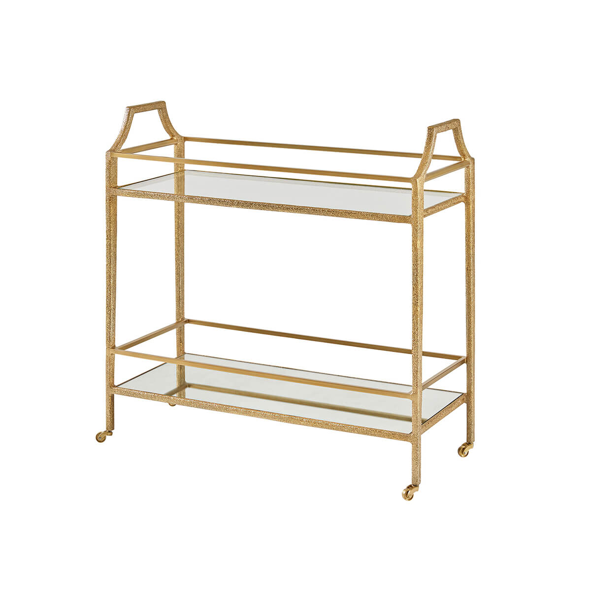 Modern Gilt Bar Cart - English Georgian America