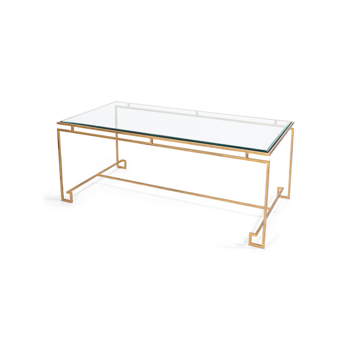 Modern Glass Top Cocktail Table - English Georgian America