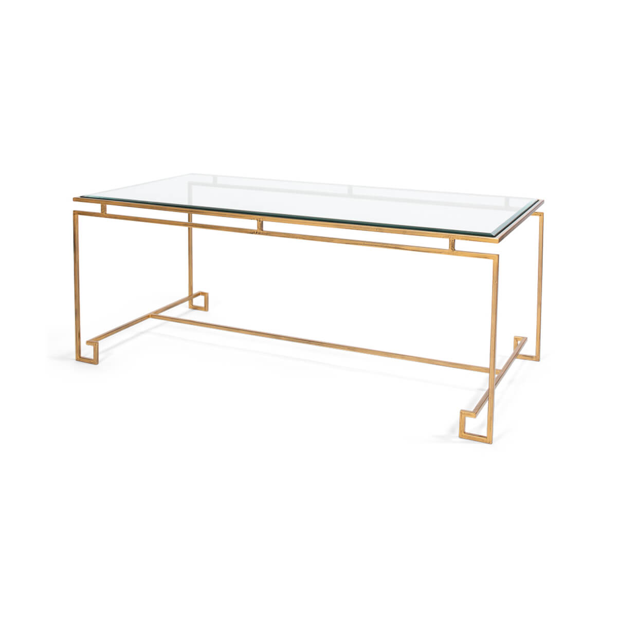 Modern Glass Top Cocktail Table - English Georgian America